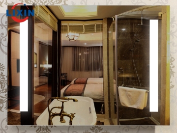 Bathroom fogless mirror , illuminated LED bathroom mirror wall mounted installation UL approval