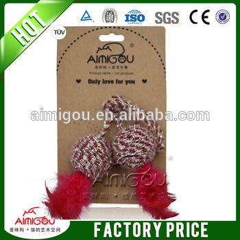 colorful sisal toy ball pet toy for cat