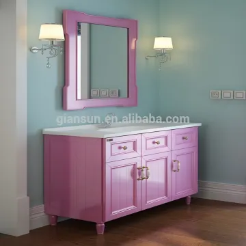 veneer coated full aluminium waterproof vanity//veneer coated vanity/metal bathroom cabinet