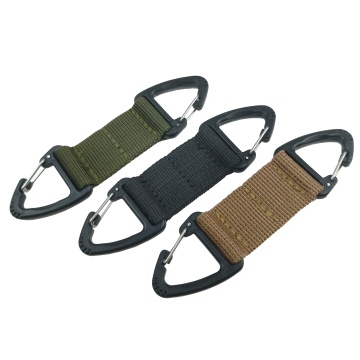 Nylon Key Chain with Triangle Buckle for Camping and Molle Strap