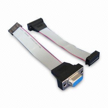 Flat Electrical 28/30AWG Cable Connectors with Ribbon Wire, RoHS/SGS/CE Mark