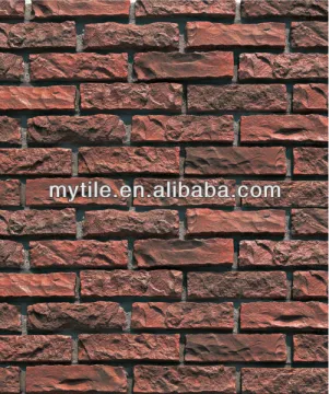 Red brick stone wall tile for exterior wall house