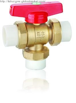 PP-R connection brass ball valve