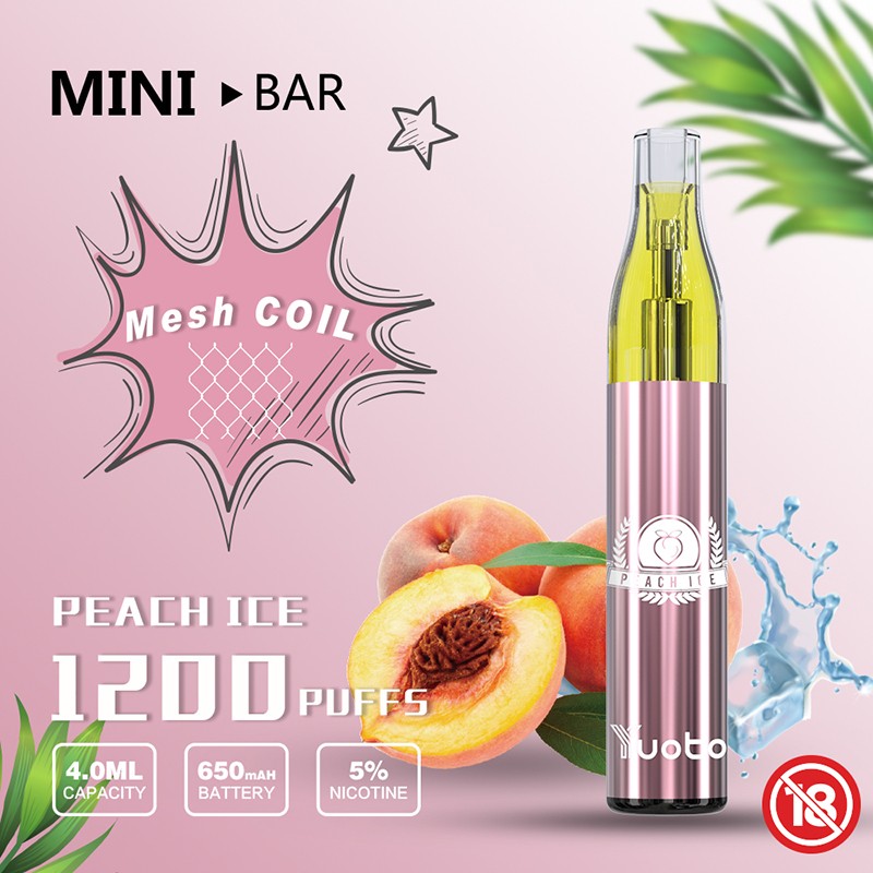 Yuoto minibar 1200puffs يمكن التخلص منها