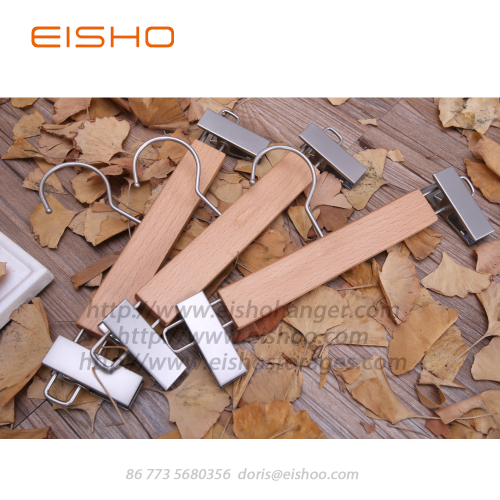 EISHO Percha antideslizante de madera maciza Clamp Hanger