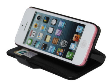 Colorful Soft Apple Iphone Leather Cases Custom With Card Holders