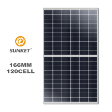 Half Cut 360watt 166mm 9BB Panel Panel Solar