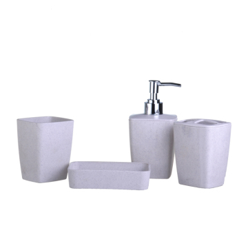 Imitation marble design 4pcs bathroom accessories set