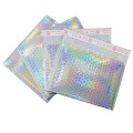 Diseño colorido de la bolsa de correo de burbuja holográfica de metal
