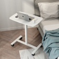 Home Computer Table with Wheels Manual Adjusting Height