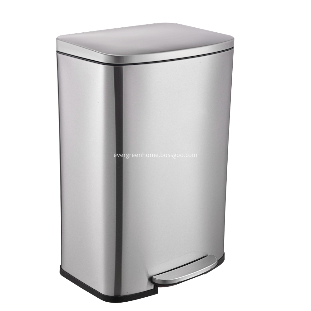 kichen stainless steel Rectangle foot pedal trash bins