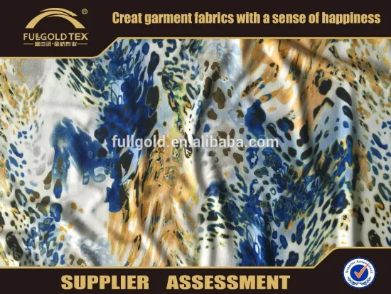 2016 new DTY knitted fabric like digital leopard printed polyester spandex fabric in keqiao fullgold