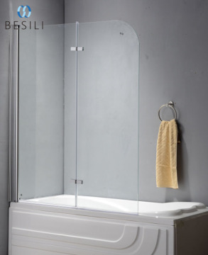 Bathtub Partition Design with Glass Shower Screen Over Bath P-40