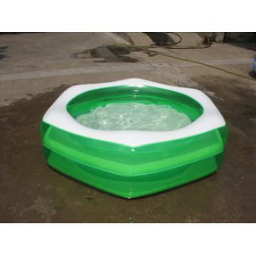 Hexagonal transparent pool