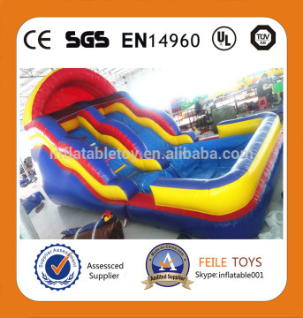 2014 hot commercial giant inflatable colorful water slide with small pool