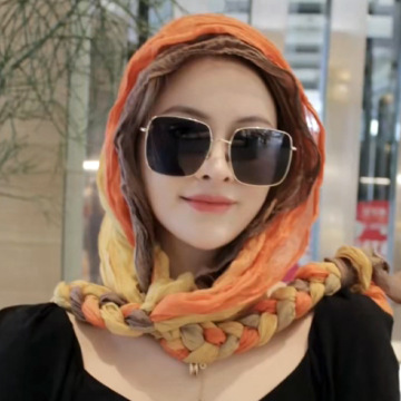 Customizable Hand-Braided Hair Scarves for Girls - Wholesale Autumn & Winter Fashion Scarves