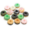 Artificial Donut Craft Resin Beads 3D Simulation Food Cute Cake Decoration Charms Keychain Ornament Jewelry Embellishment