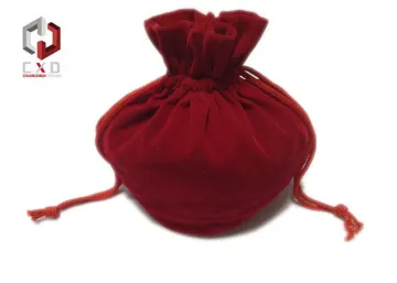 Promotional Velvet Drawstring Bag , Velvet Cosmetic Bag Customized