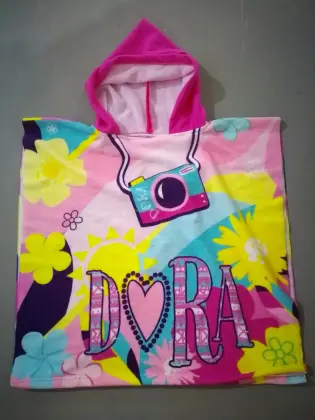 Cute Baby Kids Hooded Microfiber Bath Towels