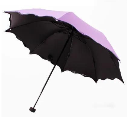 3-Fold Vinyl Wet-Activated Color Changing Magic Umbrella