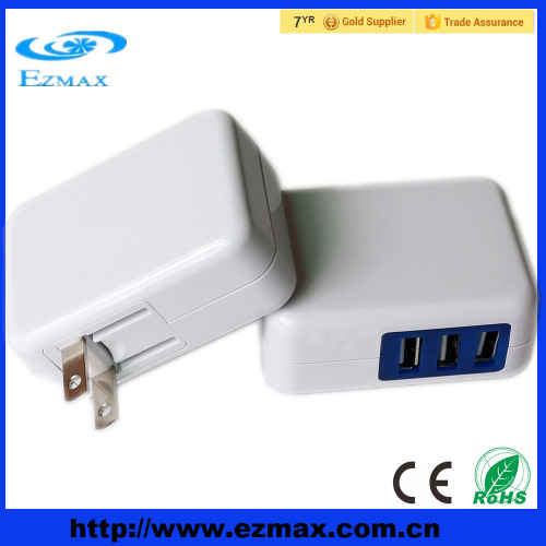 3 Port Adapter USB /Travel AC Power Wall Charger