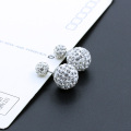 Pelbagai warna Double-faced Shamballa Jewels Earring untuk wanita