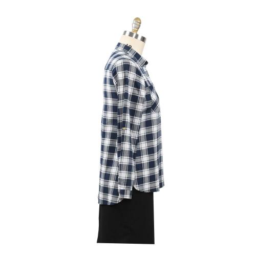 2020 Mode Frauen Plaid Shirt Chic Karierte Bluse