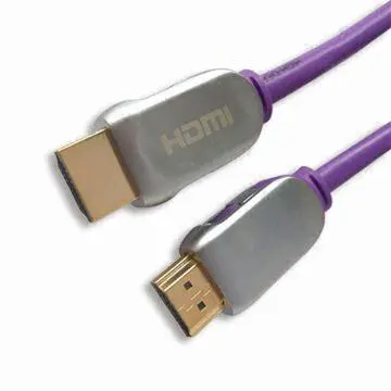 HDMI Cables with Gold-plated Metal Shell, Copper Alloy Contact and 10.2Gbps Transmit Speed Metal