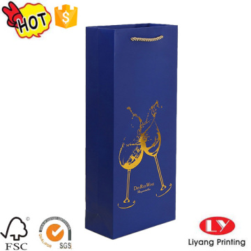 Decorative Fancy Paper Wine Bottle packaging Bag