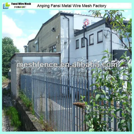 2750mm 17 pales D section hot dip galvanized palisade fencing for UK