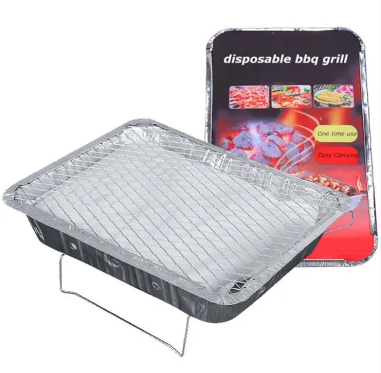One-time barbecue grill for camping