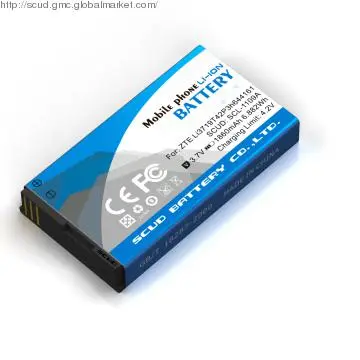 SCUD High Capacity Mobile Battery for ZTE Li3719T42P3h644161 in 1860mA