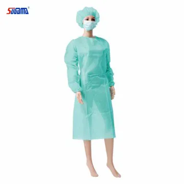Disposable Yellow Blue Surgeon Isolation Gown Safety Suit