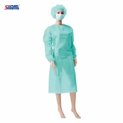 Disposable Surgical Gown, Fluid-Resistant - Blue & Yellow