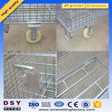 could Customized welded galvanized metal storage cages with wheels