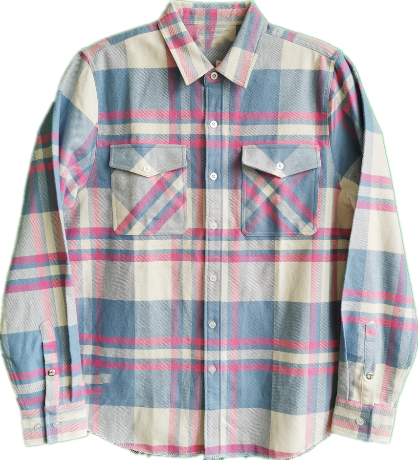 Men Casual Y/d Cotton Flannel Warm Shirt