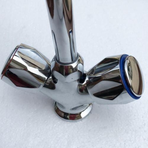 Double Handle Brass Kitchen Mixer Faucet