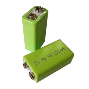 9V NiMH Rechargeable Battery, OEM Service Provided, 120/150/180/200/220/250/280/300/350mAh Capacity