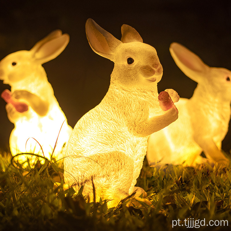 Luz ao ar livre de coelho luminosa