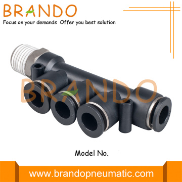 Pkb Male Triple Union Pneumatic Fitting Quick Connector