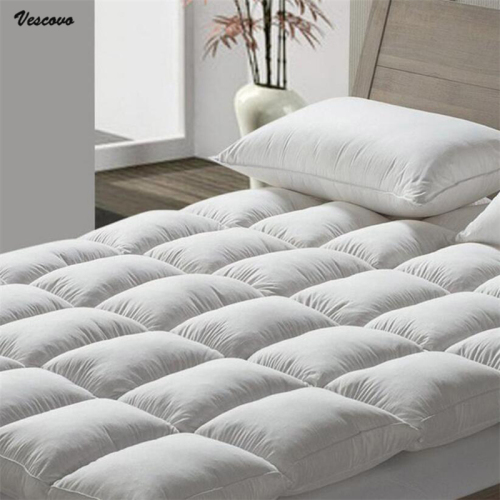 10cm thickness Duck down fiber mattress queen bed cotton shell goose down fiber mattress topper 180*200 200*200