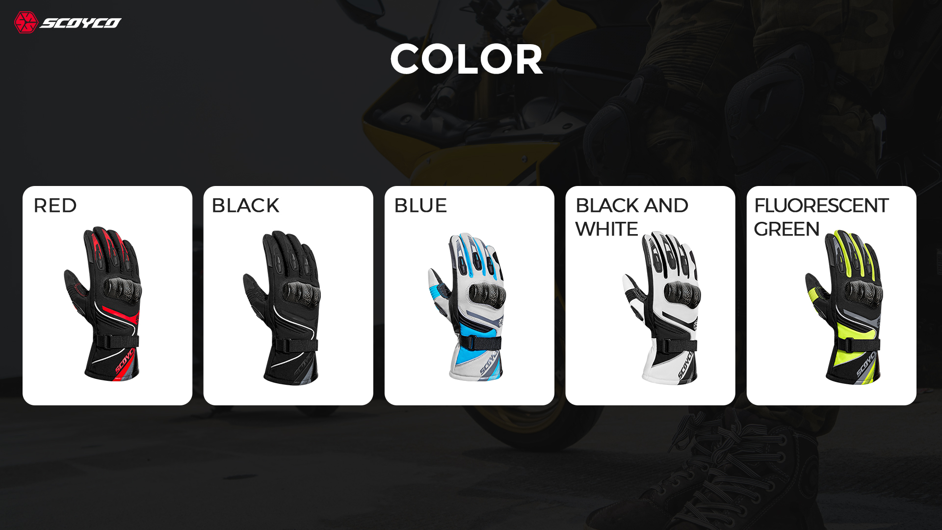 Thermal motorcycle riding gloves