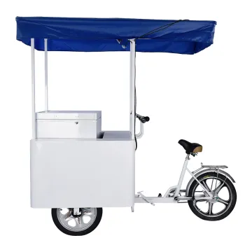 DC 12v 24v Solar Powered Ice Cream Tricycle Freezer Bike