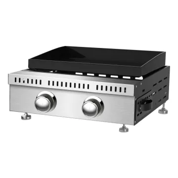 Portable Tabletop Gasgrill Barbecue Plancha Grill Gas 2 Burners
