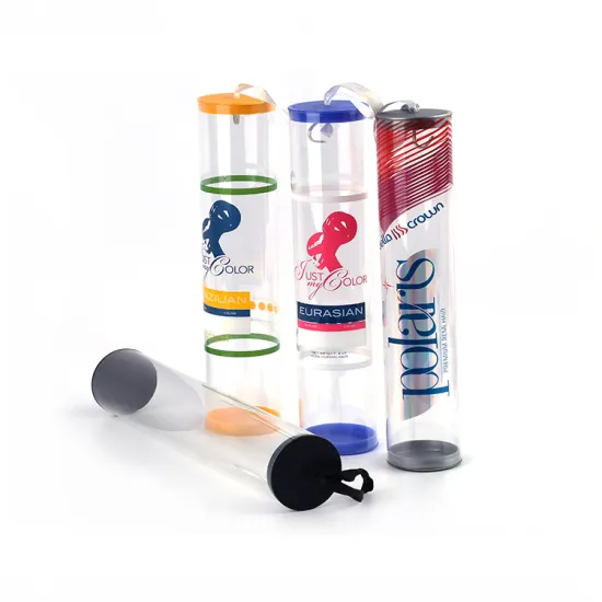 plastic PET PP PVC material hair extension tube cylinder packaging