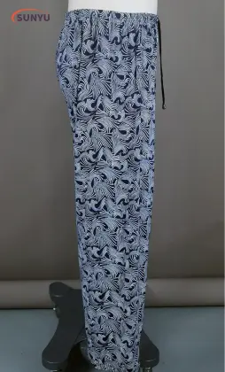 Ladie's plus size all over print jersey pants