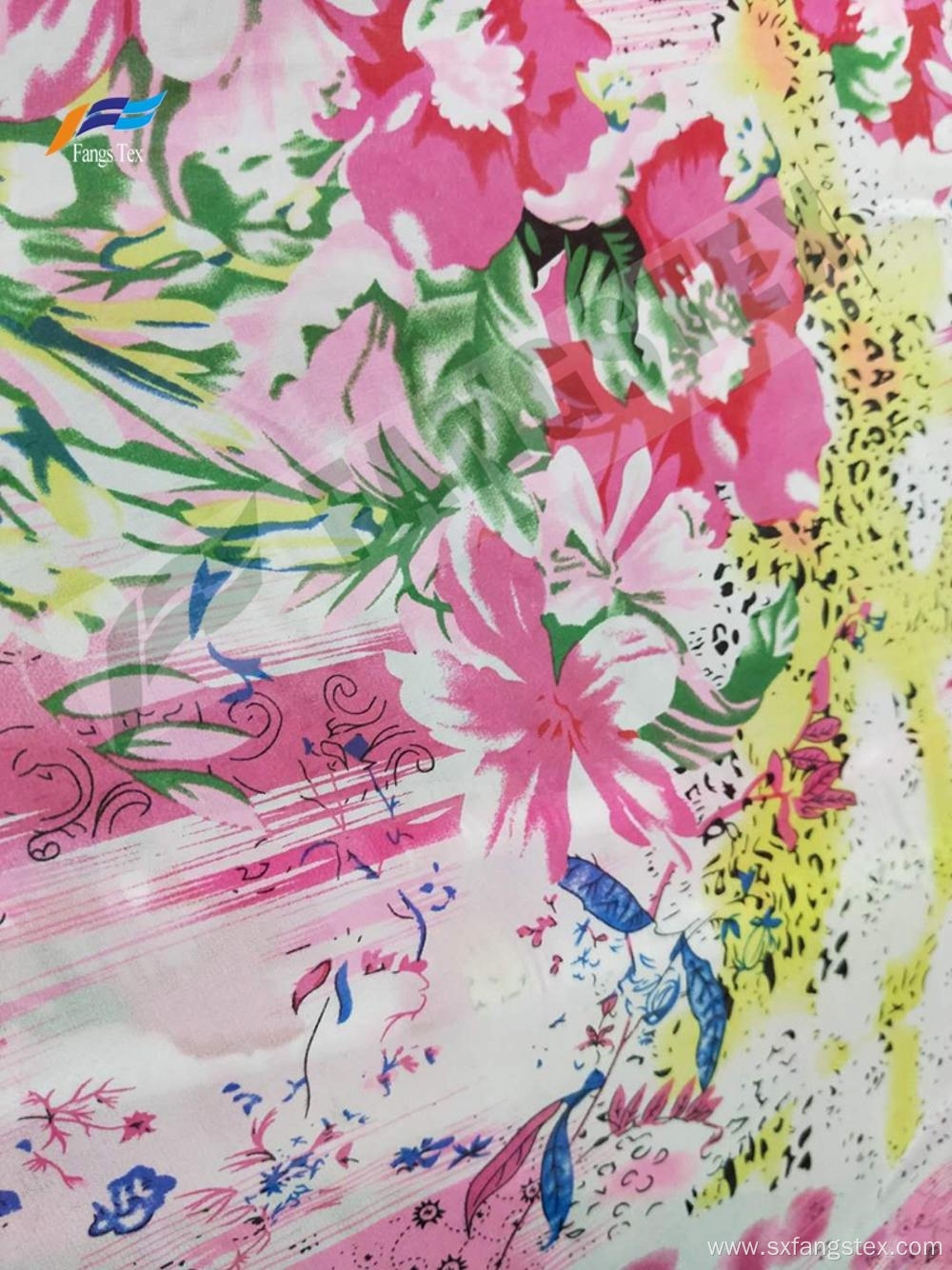 Polyester Digital Printed Girls' Stock Pearl Chiffon Fabric