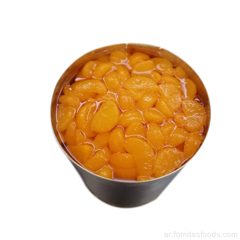 الفواكه المعلبة A10 الماندرين البرتقالي في شراب الضوء