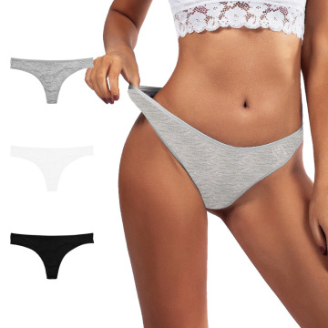Customized High Elastic Plus Size Comfortable T-back Bikini Underwear for Women