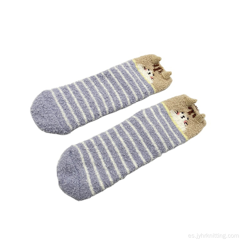 Piso de invierno acogedores calcetines acríicos